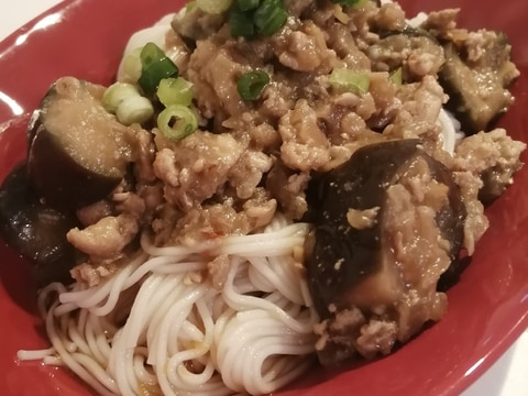麻婆茄子そうめん